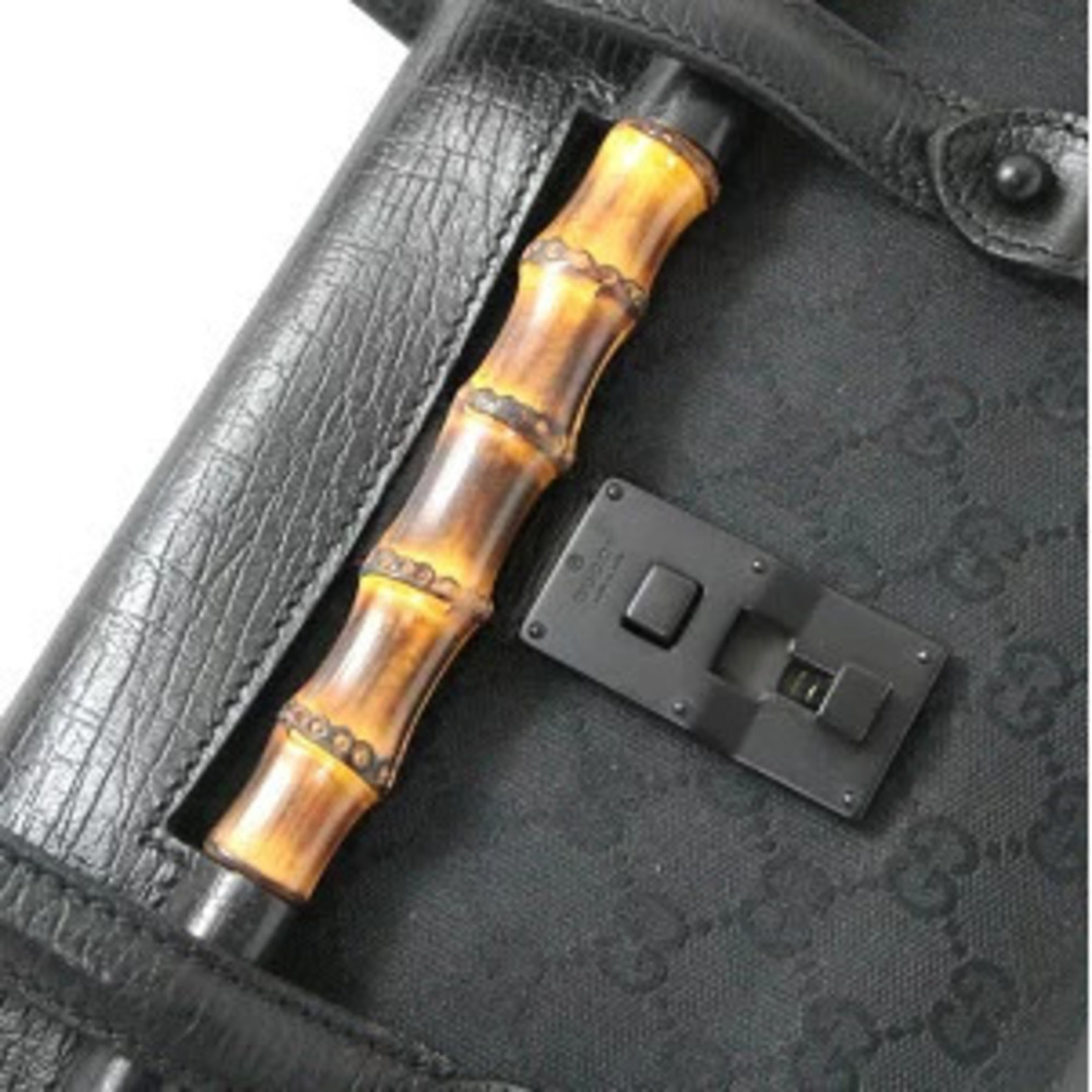 Gucci Bamboo vertical handbag GG canvas leather - Picture 4 of 6